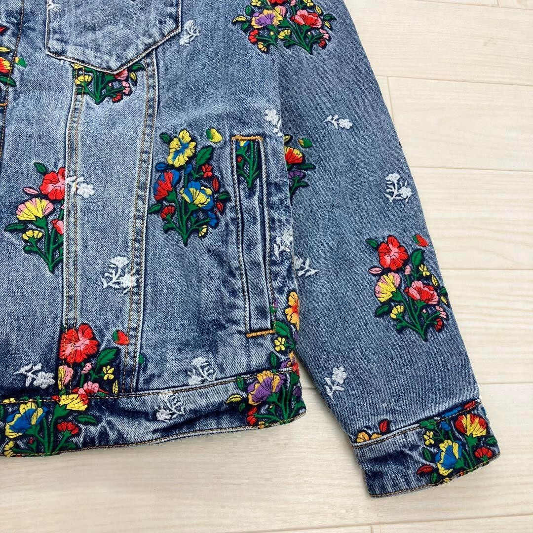 KITH Denim 21SS Ellis Floral Embroidered Denim Jacket Size M