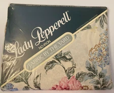 Lady Pepperell No iron Fabric by the Yard 55" x 3 yds Flowers Woodmere VTG USA b