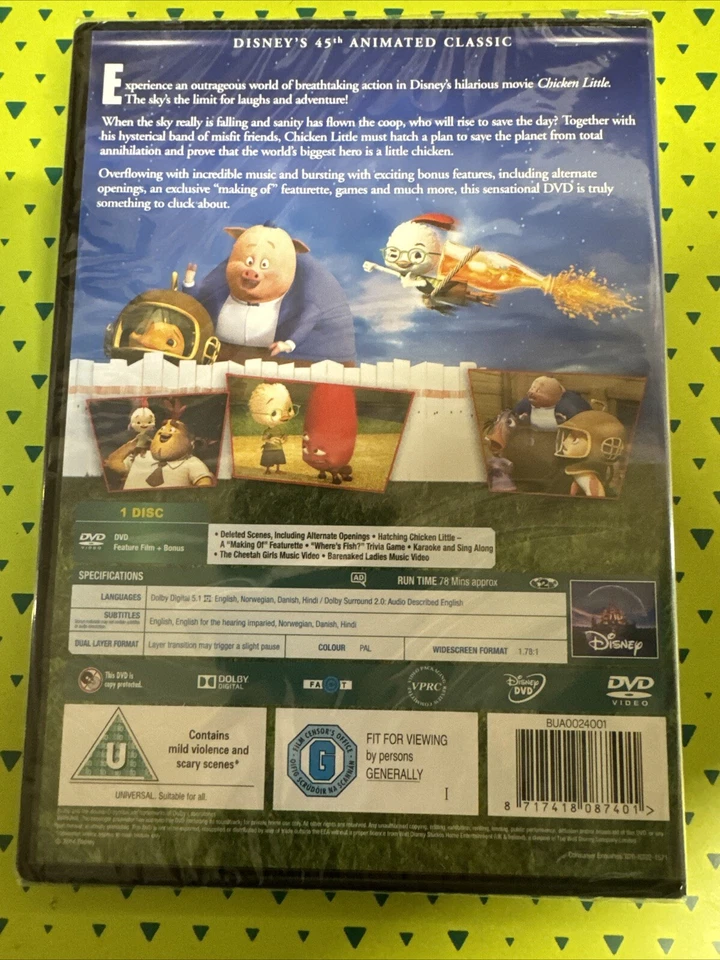 Chicken Little (Disney 2006) NEW SEALED DVD - Image 2 of 2
