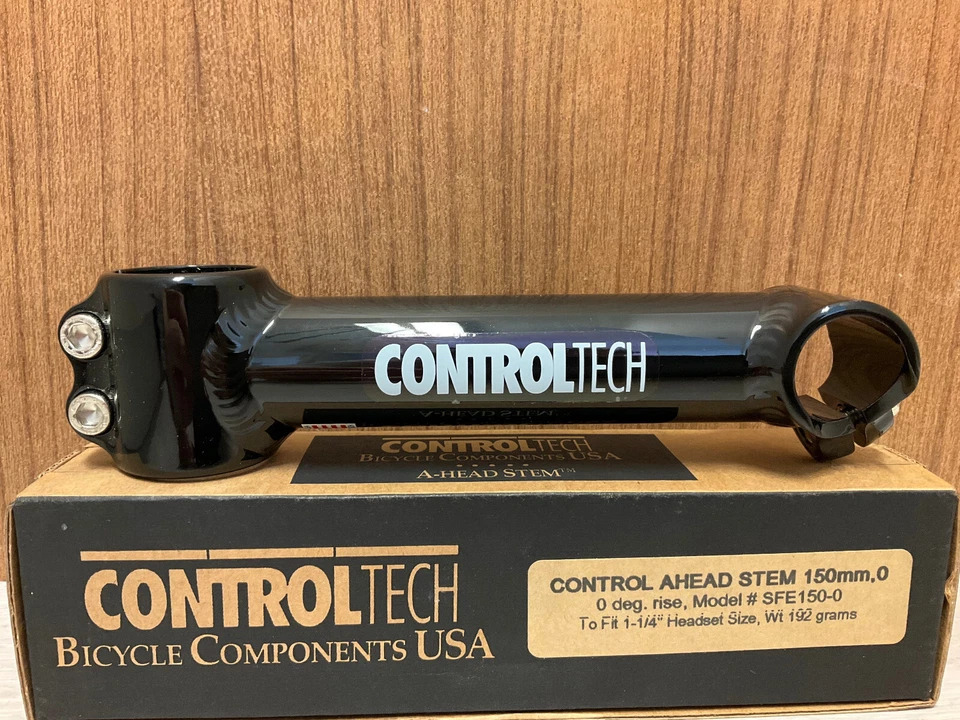 NOS Vintage CONTROLTECH USA oldschool AHEAD stem 150 1 1/4"-1 1/8"-0 deg bl edit - Bild 2 von 4