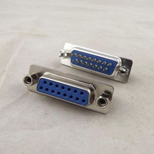 2x D-SUB DB15 15Pin Female DIP PCB Straight Solder Connector Adapter DP15 2 Rows