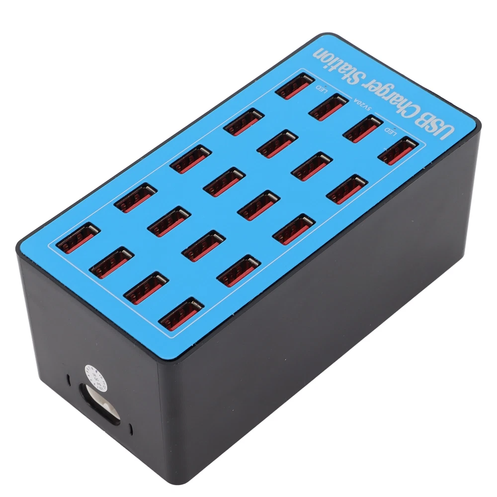 WLXA5+ 100W 20-Port USB Fast Charging Station Wall Power Adapter