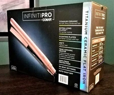 Conair Infiniti PRO 1" Titanium Ceramic Flat Iron Straightener Rose Gold CS34GD