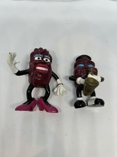 2 CALIFORNIA RAISINS vintage PVC 2.5" Figures Applause CALRAB 1988