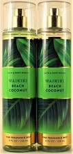 QTY 2 - Bath  Body Works WAIKIKI BEACH COCONUT Fine Body Mist Spray 8Oz