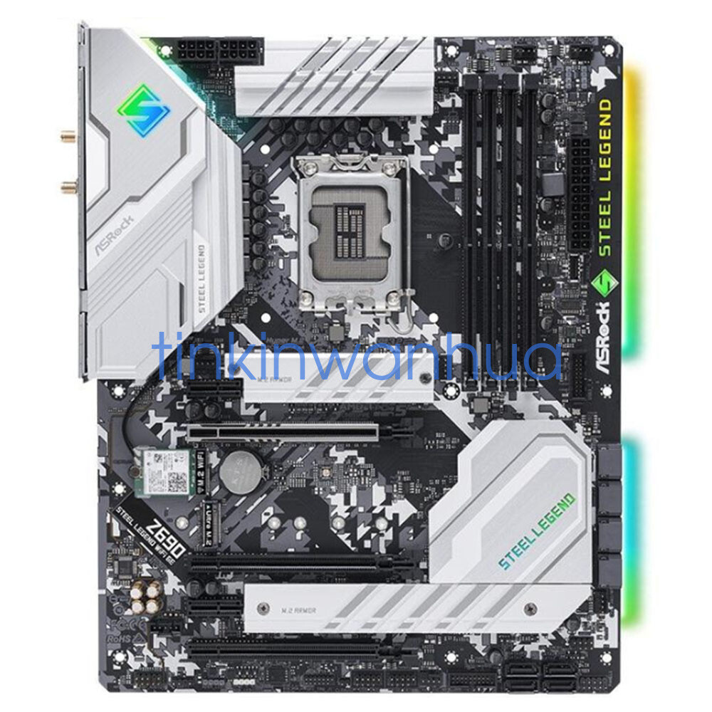 For ASRock Z690 Steel Legend WiFi 6E LGA 1700 DDR4 3×M.2 8×SATA