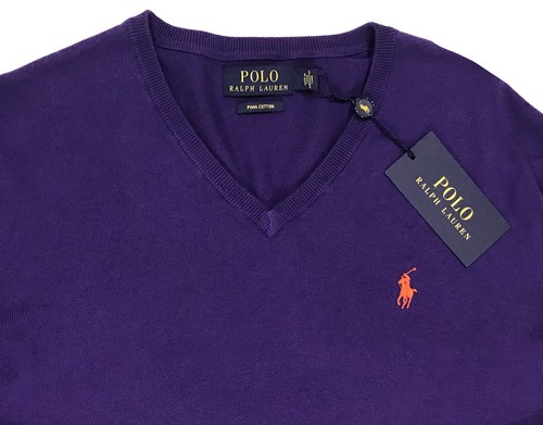 Men's POLO RALPH LAUREN Purple V-Neck 