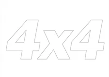 WHITE 4X4 FORKLIFT DECAL