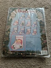 Bucilla Christmas Kit 10 Tiny Victorian 10 Stocking Ornaments Cross Stitch 82842