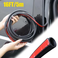 16FT Car Door Rubber Weather Seal Hollow Strip Universal Weatherstrip D-shape