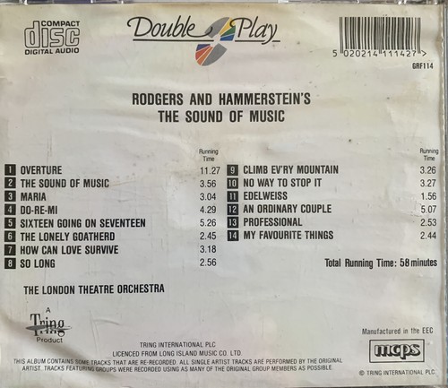 Classical CD: The Sound Of Music (Rogers & Hammersteins) - London Theatre Orches - Imagen 2 de 2