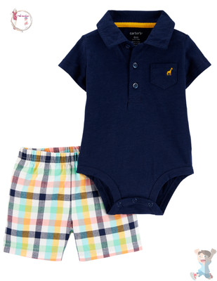 baby boy polo bodysuit