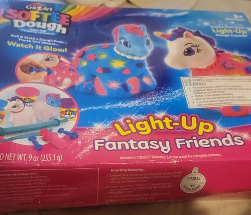 Cra-Z-Art Softee Dough Light-Up Fantasy Friends Super Soft Modeling Compound 3+ - Picture 2 of 4