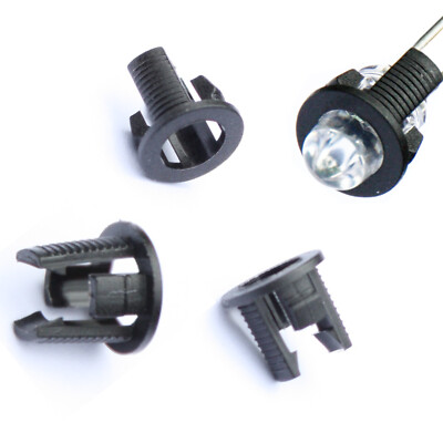 100x LED Einbauclip für 5mm Leuchtdiode Montagering Fassung Sockel Halterung