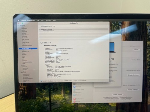 OSX 2024 | MacBook Pro 16" 2019 1TB SSD i9 8-Core 32GB RAM + GPU 4GB + WARRANTY - Afbeelding 12 van 15