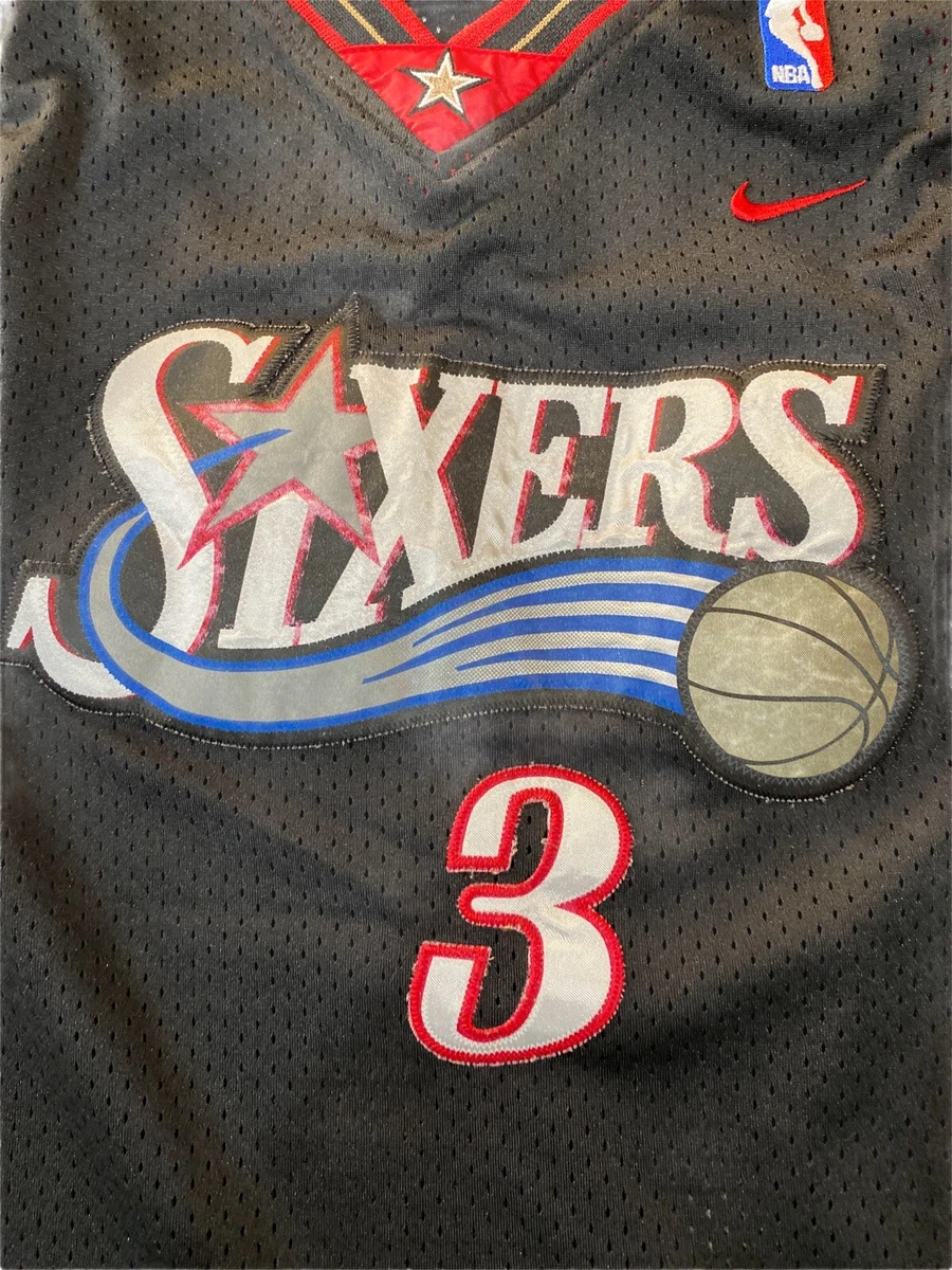 Preowned Nike Vintage Nba #3 Allen Iverson Philadelphia 76ers Jersey Youth R1