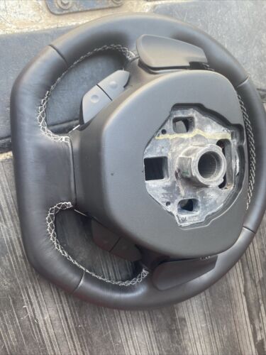 2014-2019 C7 Corvette Automatic Leather D-Shaped Steering Wheel Gray Stitching - Picture 23 of 24