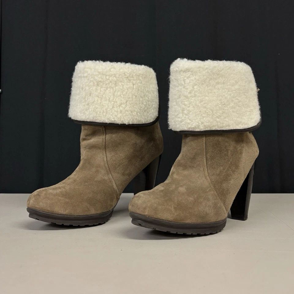 botín señora daniel hechter gamuza talla 39 en marrón tobillo parís - Imagen 2 de 4