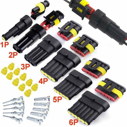 708Pcs Waterproof Electrical Wire Connector Plug Terminal Kit 1/2/3/4/5/6 Pin AU - Picture 3 of 17