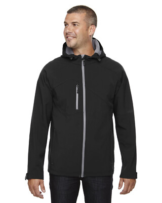 North End 88166 Men's Prospect Two-Layer Fleece Bonded Soft Shell Hooded Jacket