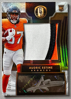 Audric Estime 2024 Panini Gold Standard RPA Rookie Auto #277 Broncos /75
