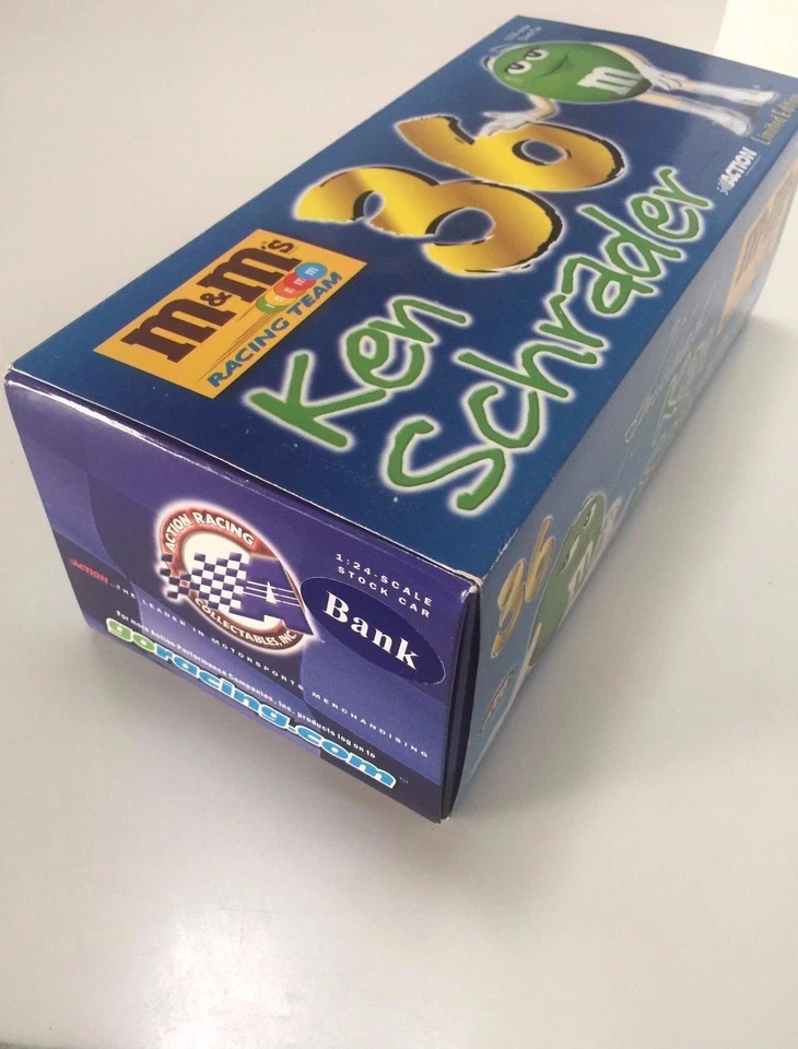 Ken Schrader 2000 Grand Prix 36 M&M's Green Action BANK 1:24 1 of 1,008! RARE! - Image 3 of 4