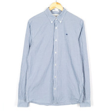SCOTCH SODA Men's Shirt Size M Relaxed Fit Blue Cotton Check Button Down