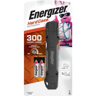 Energizer TUF2AAPE HardCase 300 Lumen Black LED Work Light Flashlight AA Battery