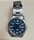 Vintage Seiko Titanium mens watch quartz day/date black dial 7n43-0AB0 runs