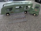 Vintage 1960s Tonka Green Car Carrier Auto Transport with Ramps