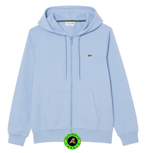 LACOSTE Full Zip Cotton Hoodie Light Blue UVP 130£ - Bild 1 von 7
