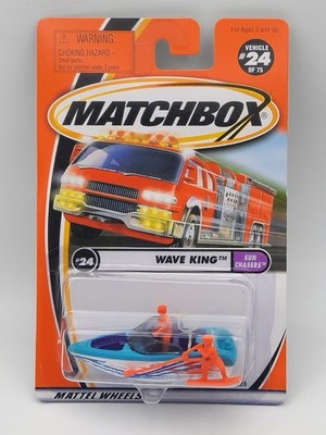 Matchbox 2001 #24 Sun Chasers 4/5 - Wave King/Ski Boat - USA Version - teal