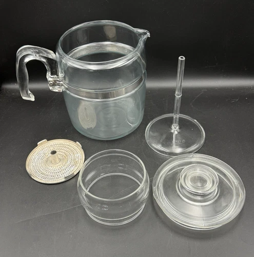 Vtg Pyrex Flameware Glass Percolator 9 Cup Coffee Pot 7759-B  Missing Part
