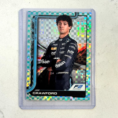 2025 Topps Chrome Formula 1 F1 #31 Jak Crawford Aqua Checker Flag Refractor /199