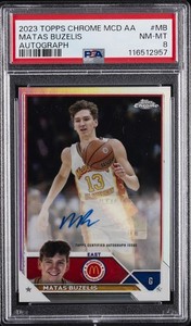 2023 TOPPS CHROME MCDONALD'S ALL-AMERICAN AUTO #MB MATAS BUZELIS PSA 8