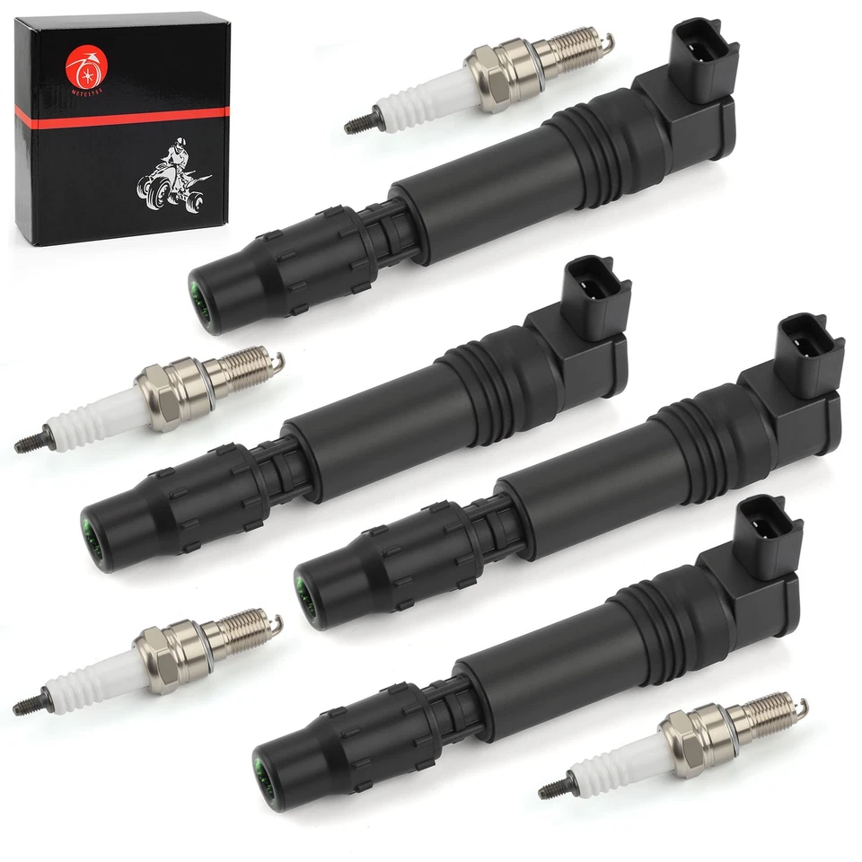 4 Pack Ignition Stick Coils & Iridium Spark Plug For Honda CBR954RR 2002-2003 - Image 3 of 4