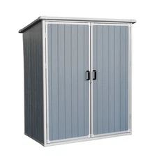 5'x3' Resin Storage Shed Tool Shed with Lockable Doors for Garden Patio for Bike