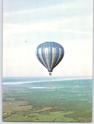 1987 Hot Air Balloon Flight Over Geneseo NY Liberty Balloon Company Postcard