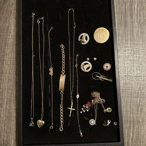 Vintage Estate Costume Jewelry Lot Gold Filled Scrap Or Wear 48 Grams