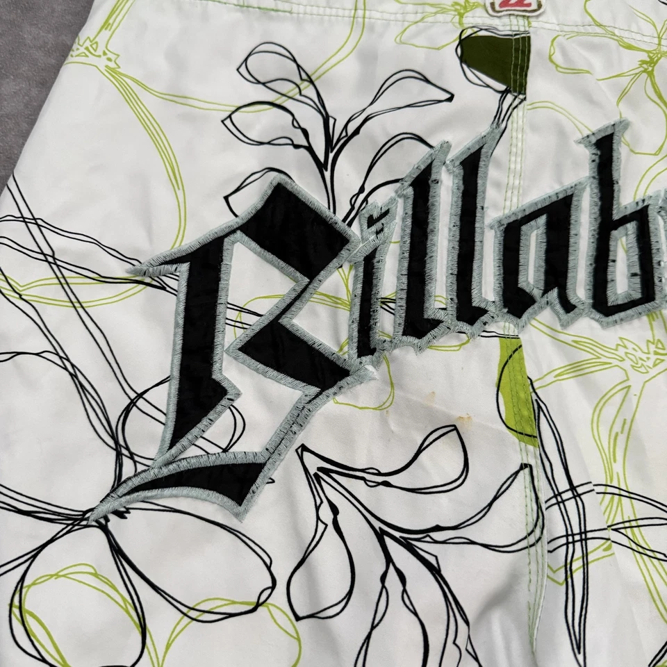 Pantalones Cortos De Colección Billabong Talla 32 Bordado Logo Baúles Floral Surf Y2K Foto 4 de 4