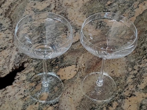 2 Coupe PURE Schott Zwiesel Cristal 8 Oz Champagne Cocktail GLASSES 7" EVC - Picture 8 of 11