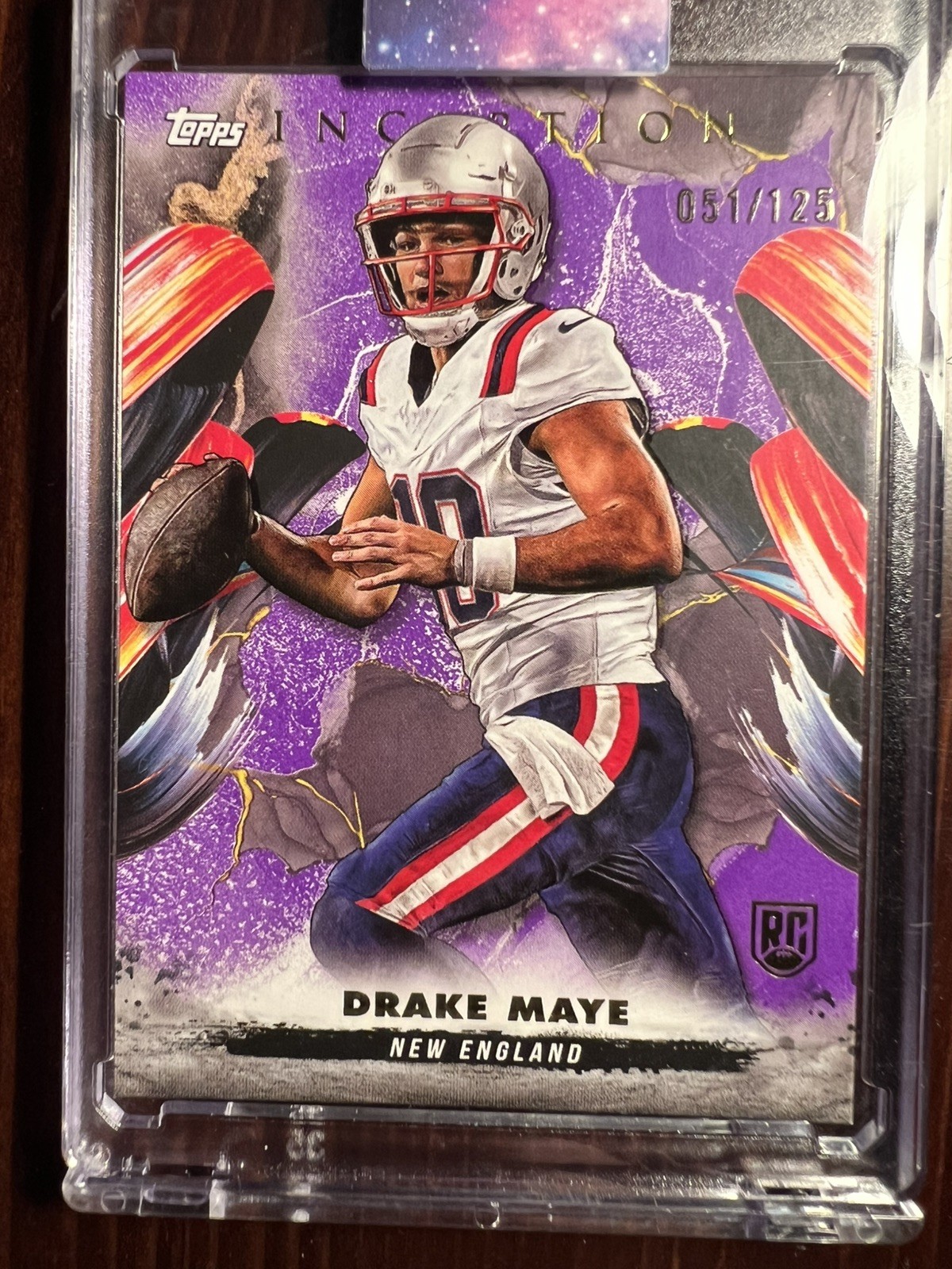 2024 Topps Inception Purple #/125 Drake Maye #158 Rookie RC