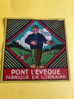 etiquette de fromage PONT L'EVEQUE meuse 55
