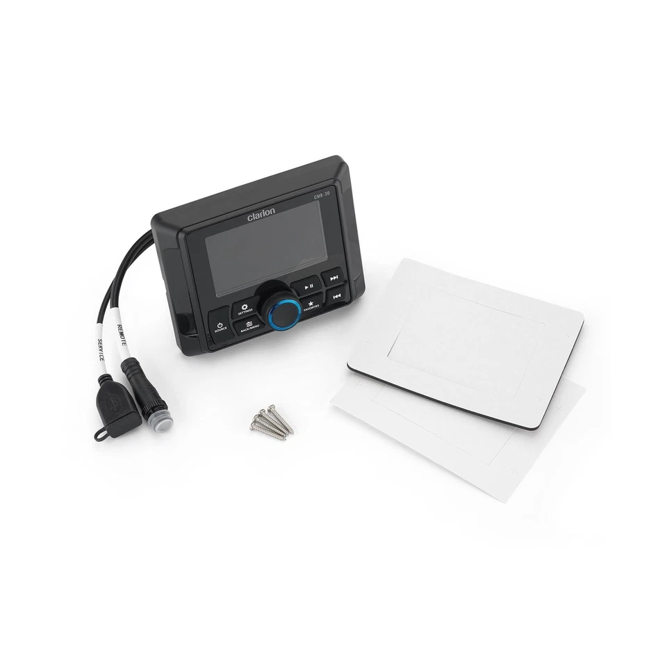 Clarion CMR-30 Wired Marine Remote with 3" Full-Color LCD Display, IP67, Comp... - Image 3 of 3
