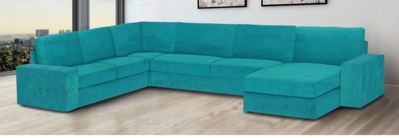 U-Shaped Modular Sectional Sofa w/ Chaise &Ottoman, cover scratch resistant
Opens in a new window or