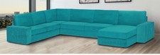 U-Shaped Modular Sectional Sofa w/ Chaise Ottoman, cover scratch resistant