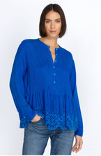 Johnny Was Leonie Pintuck Blouse Sz XL NWT