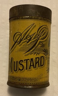 Vintage A & P Sultana Spice Mills Mustard Tin/Can 3 1/4" Tall