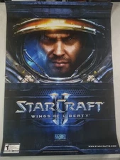 Rare 2010 StarCraft 2 II Wings Of Liberty Promo Poster Double Sided 19” x 26.5"