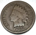 1892 Indian Head Cent Penny Good Condition 1c One Cent US Coin- 0721